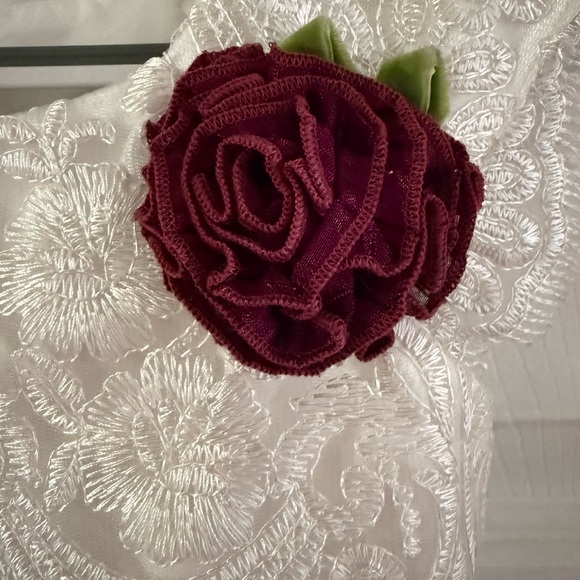 Jona Michelle White and Fushia Formal Dress - Picture 4 of 10